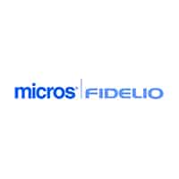 Logo Micros Fidelio en bleu