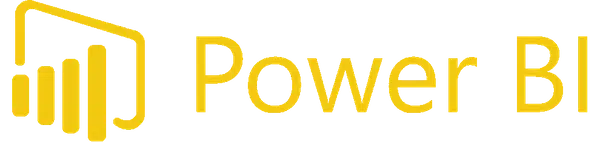 Logo jaune Power BI, outil d&#039;analyse de données.