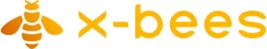 Logo de l&#039;entreprise x-bees, abeille stylisée.
