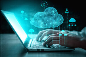 Illustration d’un serveur virtuel et d’un concept de cloud computing en entreprise